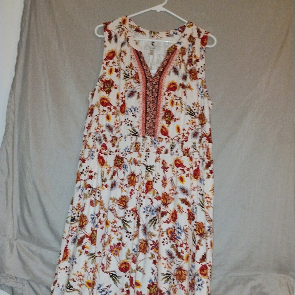 XL Cupio Multicolor Floral Midi Dress